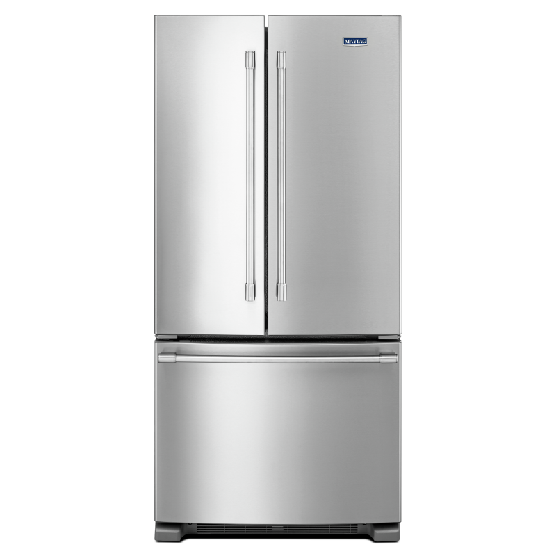 Fingerprint Resistant Stainless Steel 33 Inch Wide French Door Refrigerator 22 Cu Ft Mff2258fez Maytag